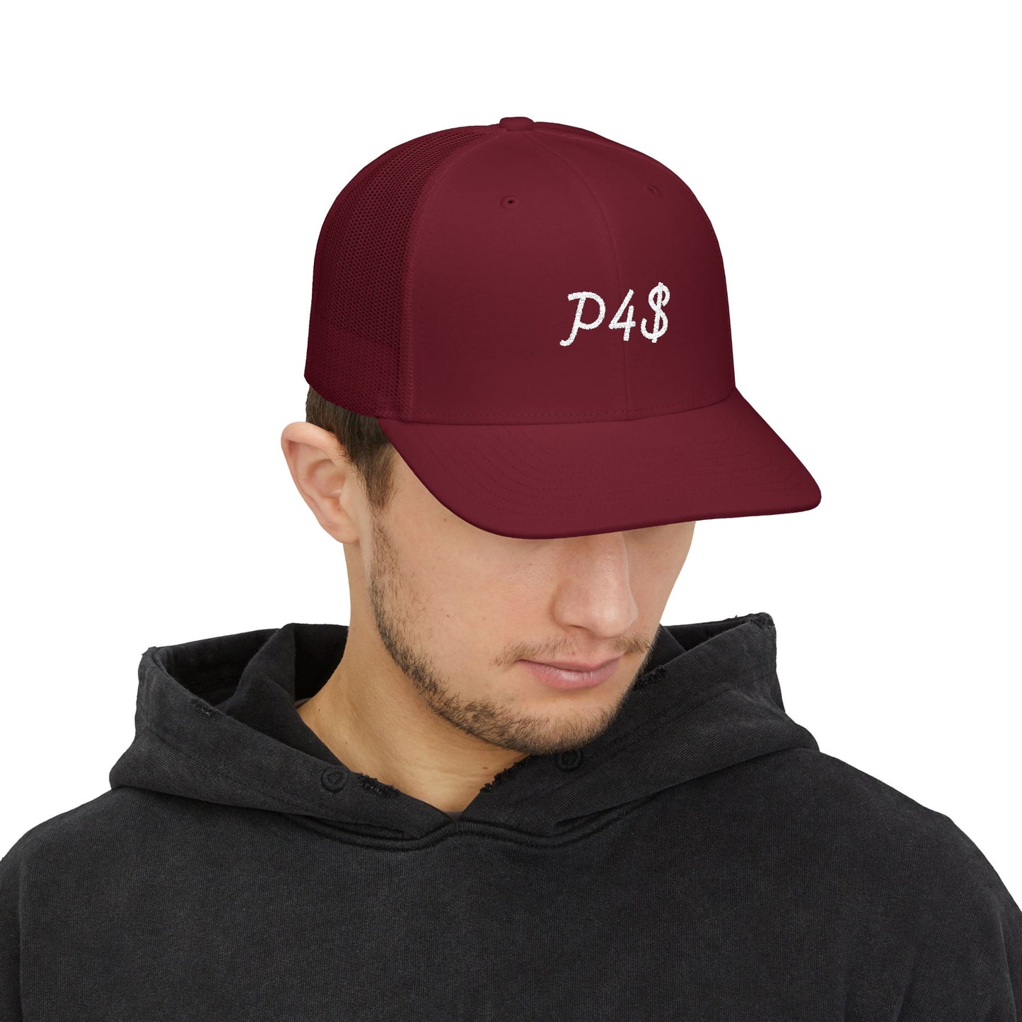 Snapback Trucker Cap with Embroidery - White Logo