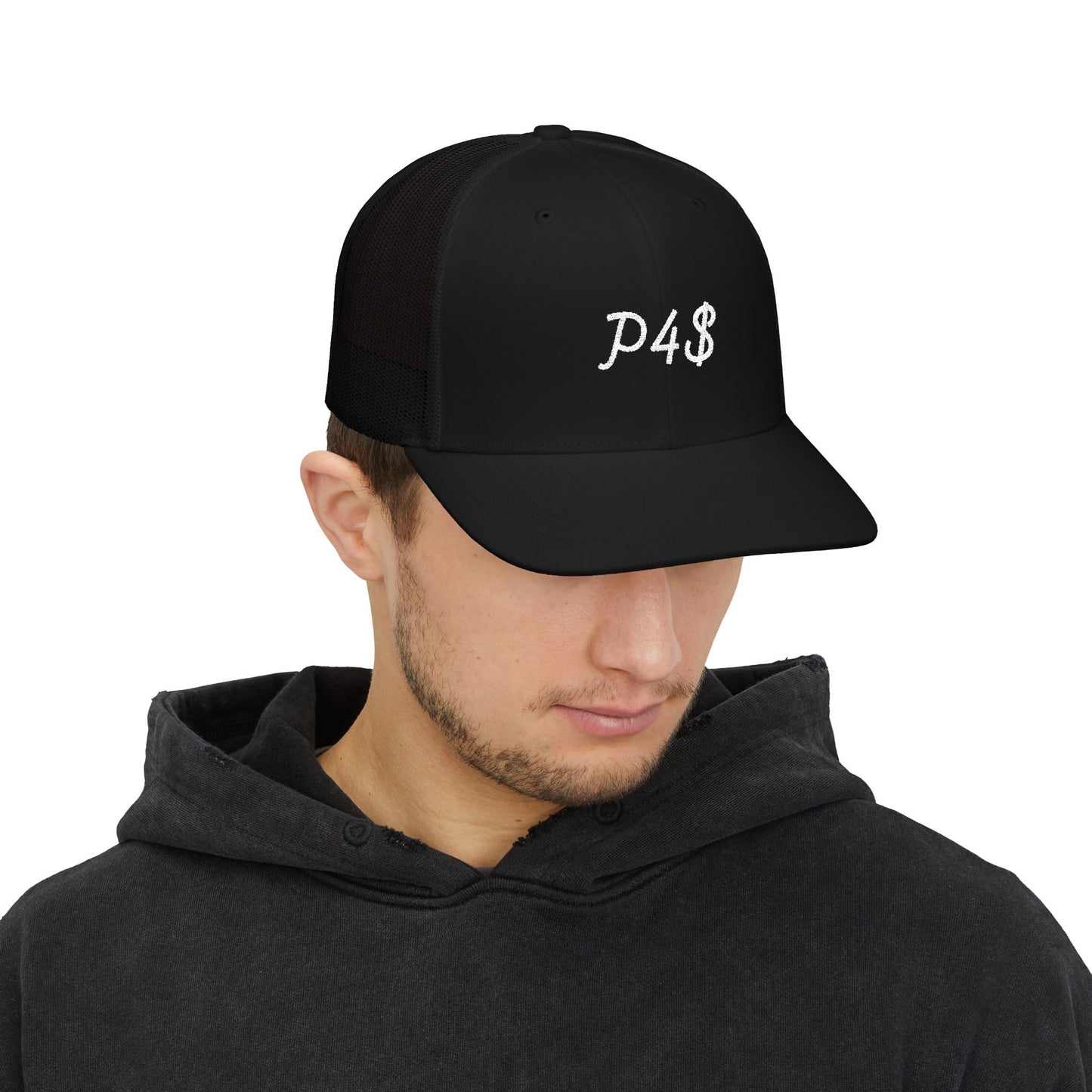 Snapback Trucker Cap with Embroidery - White Logo
